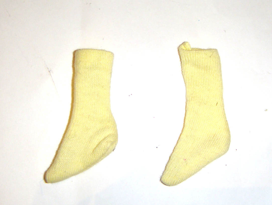 Ken Doll Sized Fashion Yellow Socks For Ken Doll & Friends Repro Ac43