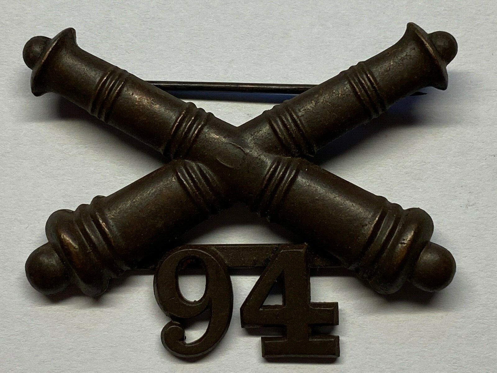 1902-1905, U.s Army Artillery Corps, Bronze, 94th Field Artillery, Collar Device