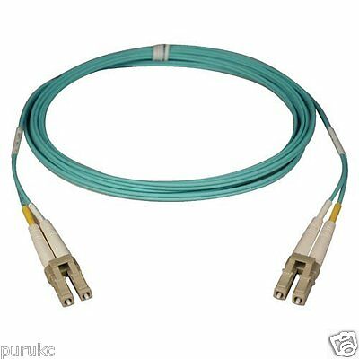 10m Lc-lc Duplex 50/125 Multimode 10 Gb Fiber Patch Cable Aqua Om3 - 6088