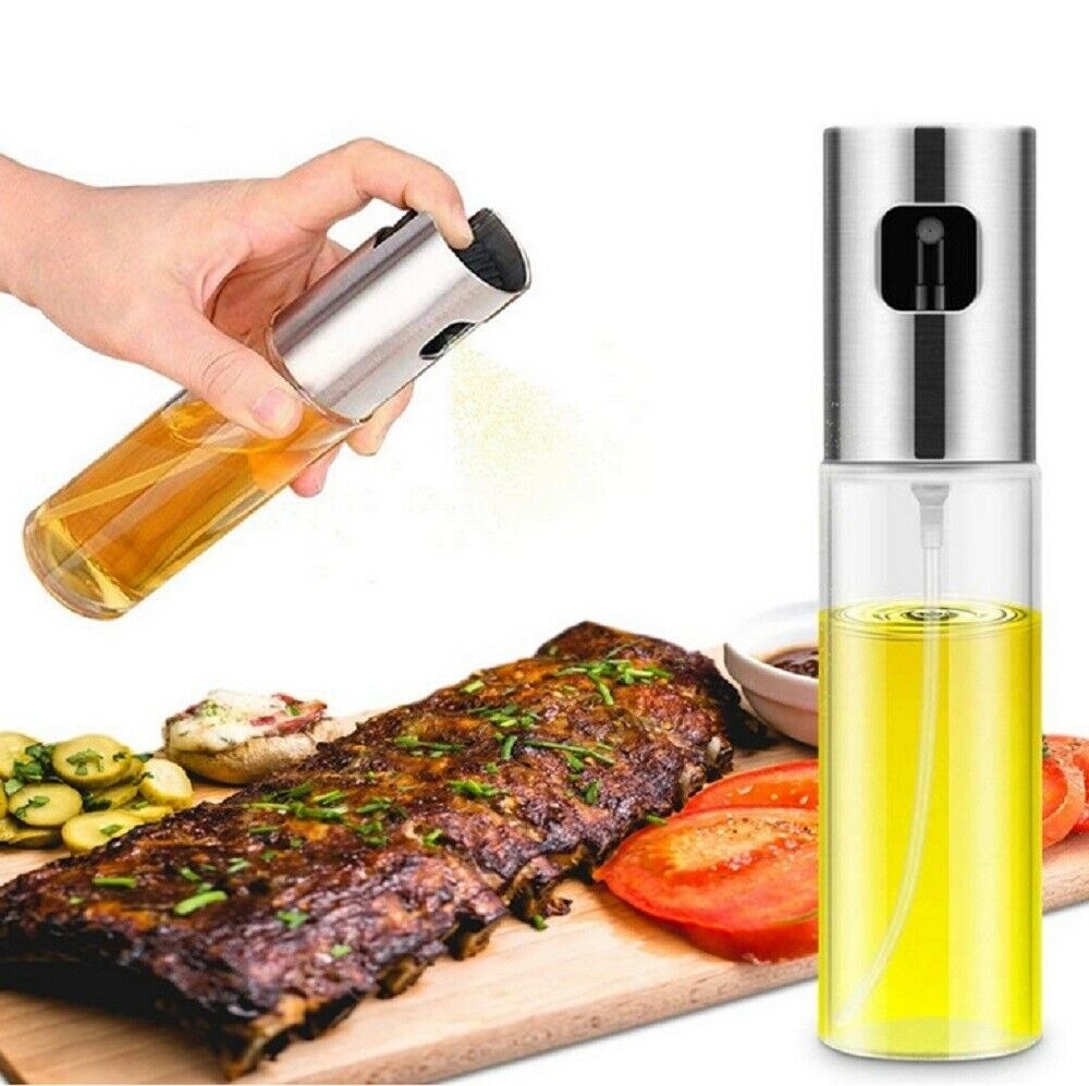 Stainless Olive Oil Sprayer Cooking Mister Spray Pump Fine Bottle Kitchen Us