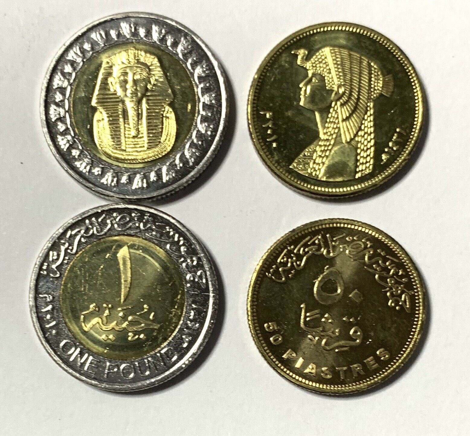 Egypt 2010 King Tut & Cleopatra Uncirculated 2 Coins