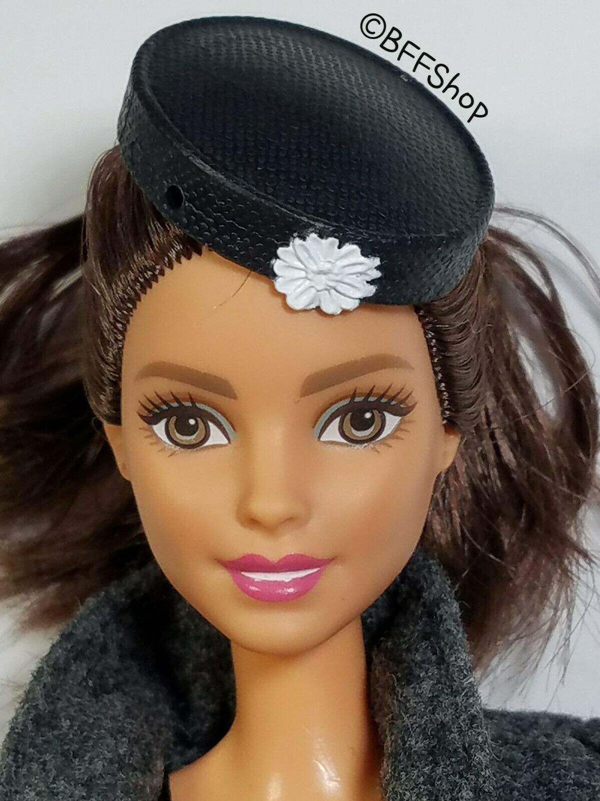 Mattel Black Pillbox Round Hat Barbie Accessory Fashion Collector's  Rosa Parks